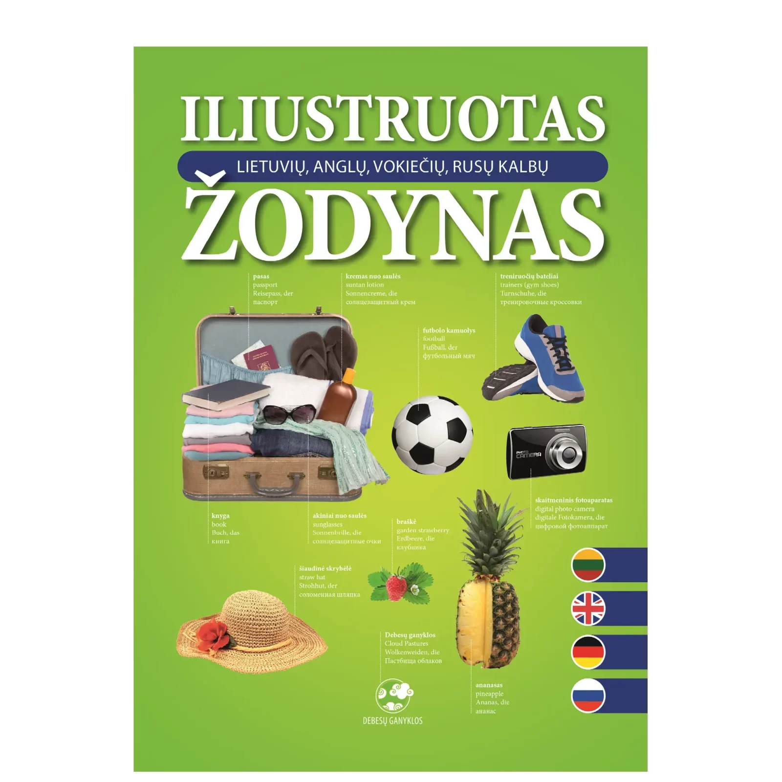 Iliustruotas lietuvių, anglų, vokiečių, rusų kalbų žodynas (mini brokas)